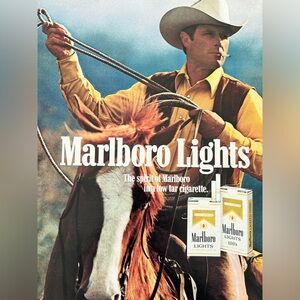 Marlboro Lights Vintage Magazine Advertisement 1986